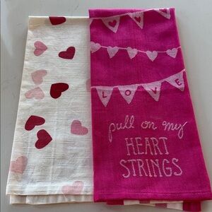 Sur La Table Pink and White Kitchen Towels New ✨